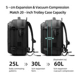 60L Vacuum Compression Travel Backpack-with One-Touch Auto Seal
