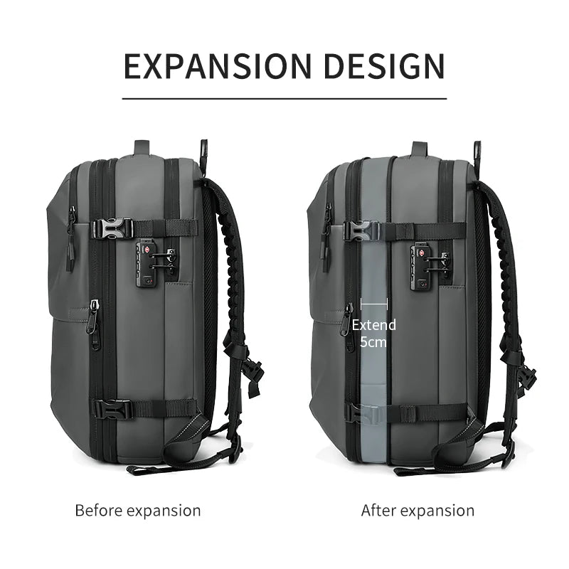 Premium Vacuum Compression Travel Backpack - 60L Expandable Capacity, 19"