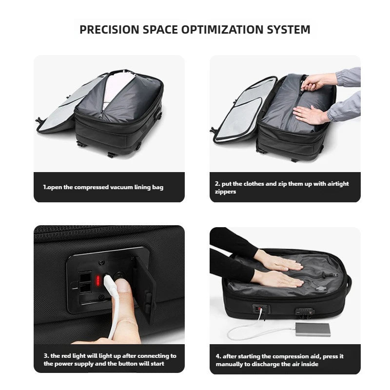 Premium One-Touch Vacuum Compression Travel Backpack