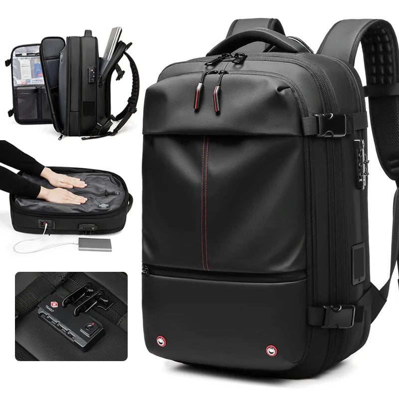 60L Vacuum Compression Travel Backpack-with One-Touch Auto Seal